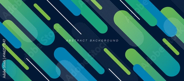 Fototapeta Abstract gradient geometric shape background. Modern futuristic graphic. Suit for poster, banner, brochure, cover, flyer, book, website, advertise, presentation, wallpaper
