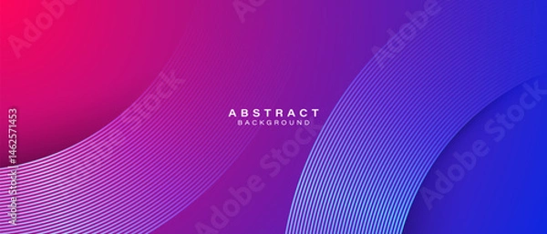 Fototapeta Colorful gradient abstract background with glowing geometric lines. Creative design. Minimalist style. Suit for cover, poster, banner, brochure, website, flyer, book