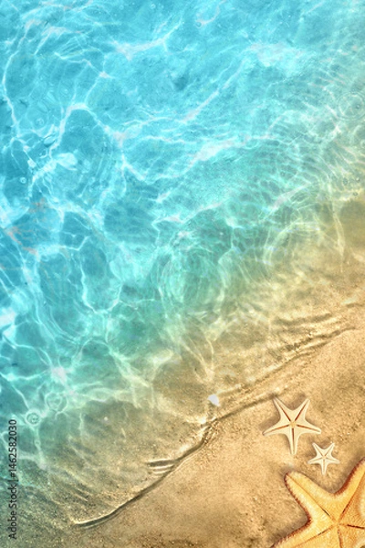 Obraz Starfish on the summer beach. Summer background. Tropical sand beach