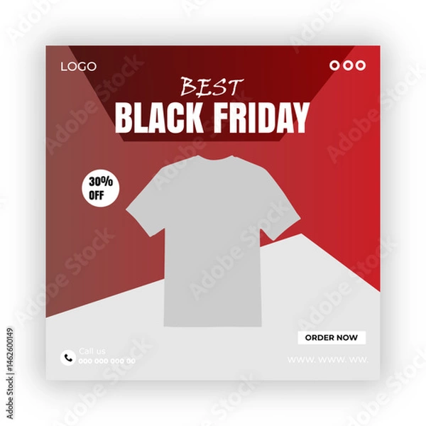 Obraz Pic up your new hoodie social media post design template



