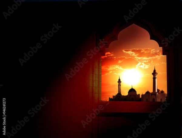 Obraz Ramadan Kareem background.Mosque window
