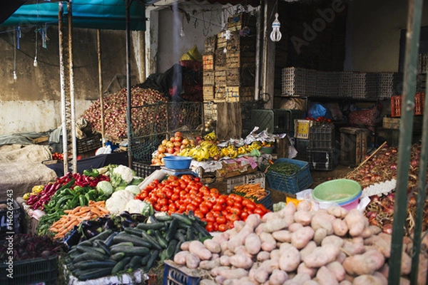 Obraz Typical market in morocco.