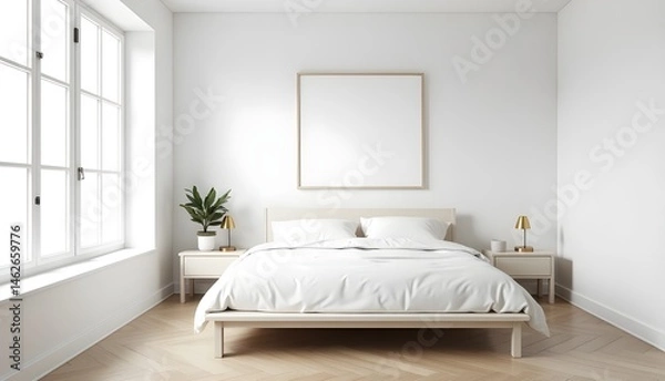 Obraz Chic and Relaxing Bedroom with Modern Touches