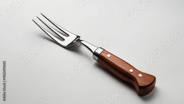 Fototapeta Background featuring a meat fork suitable for BBQ and culinary use