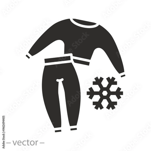 Fototapeta warm clothes icon, jacket pants, simple symbol, flat vector illustration