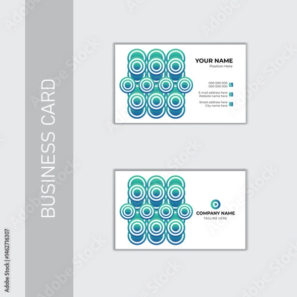 Fototapeta Modern minimal creative business card design template