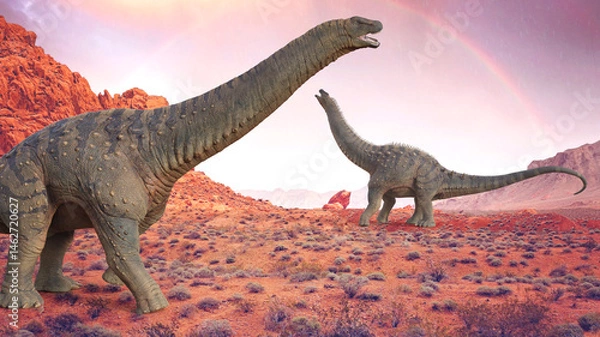Obraz Alamosaurus Landscape