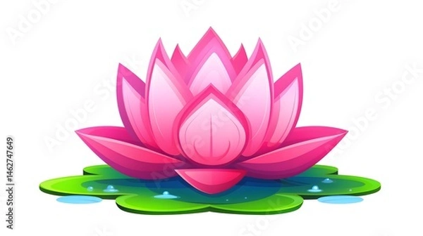 Fototapeta Professional Lotus Symbol Vector Icon Illustration for Your Design Project