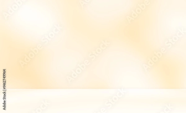 Obraz Empty cream beige room studio with shadow of leaves for product presentation. Autumn background. Summer tropical backdrop. Cosmetic showroom.