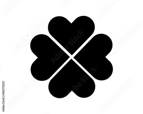 Fototapeta four leaf clover vector illustration