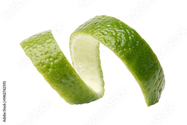 Obraz lime fruit peel isolated on white background PNG