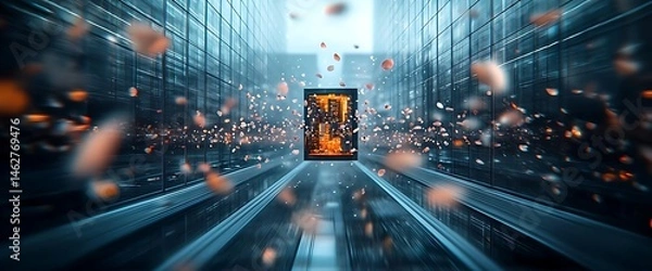 Fototapeta Urban Moving Corridor