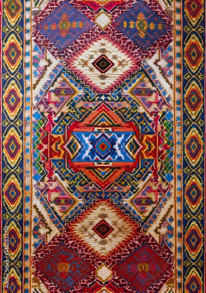 Fototapeta AI Carpet Pattern Design Ethnic Rug Vintage