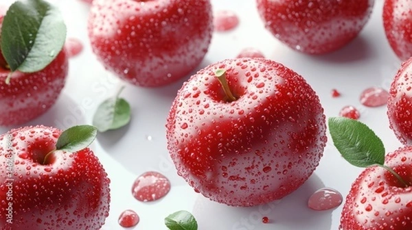 Obraz apple with water drops