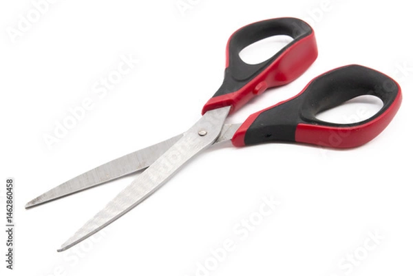 Fototapeta school scissors on white background, scissors concept