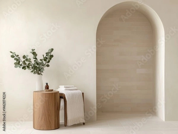 Fototapeta Minimalist Spa-like Interior