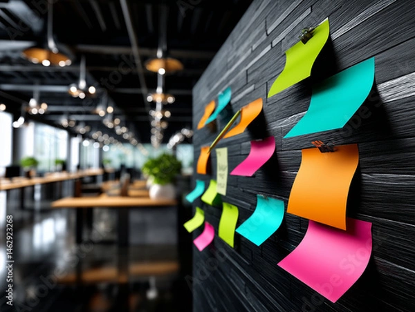 Obraz Modern Office Brainstorming Wall
