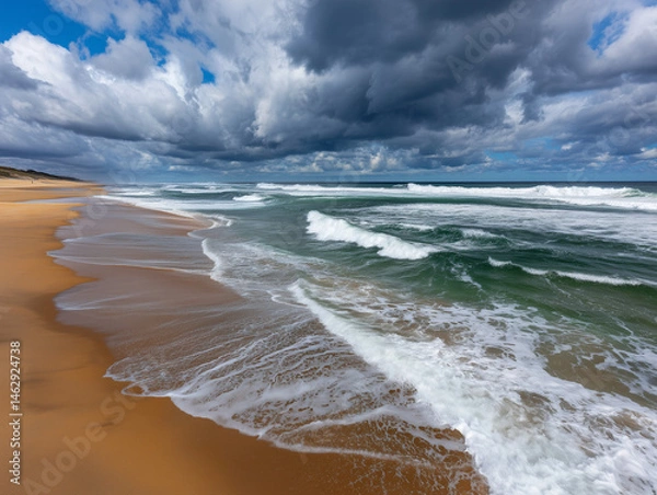 Obraz Dramatic Coastal Storm Approaching