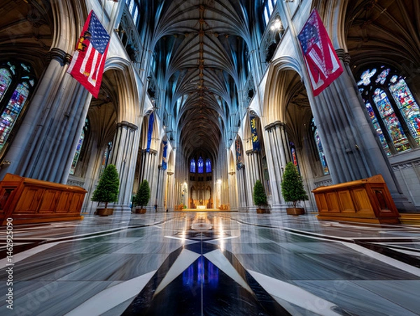 Obraz Majestic Gothic Cathedral Interior