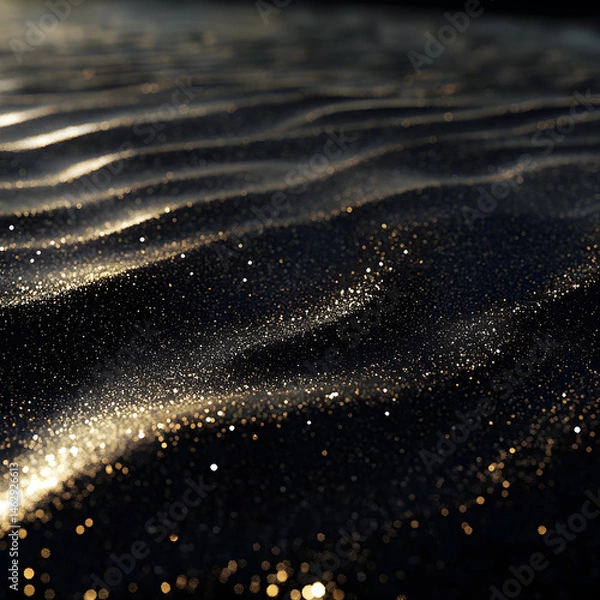 Obraz Enigmatic Quicksand: Nature's Deceptive Allure Under Golden Sunlight and Shadows