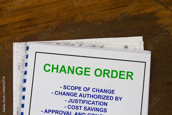 Fototapeta Change Order