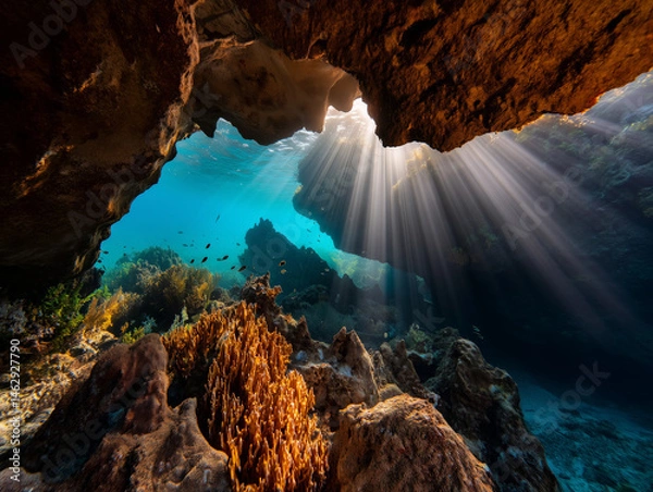 Obraz Underwater Cave Paradise