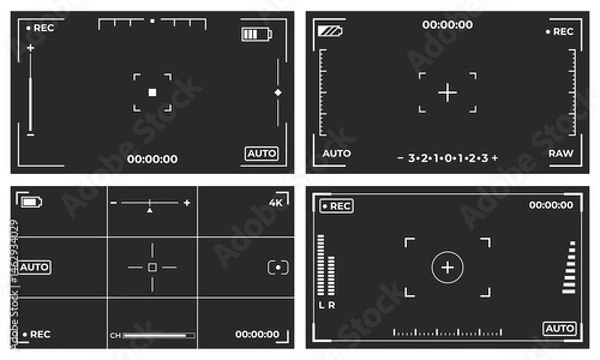 Obraz Camera viewfinder interface overlay set for video recording