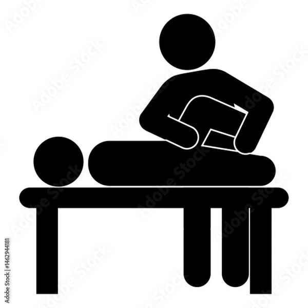 Obraz 理学療法士が施術をしているシーンのピクトグラム