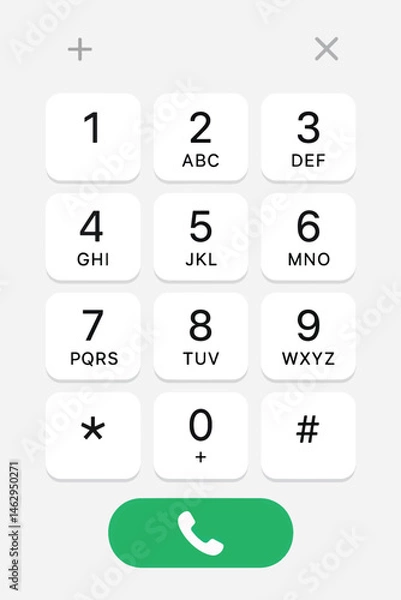 Fototapeta ui design numpad keys 