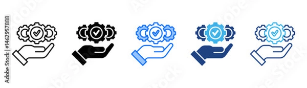 Obraz Responsability Icon Set With Multiple Style Collection 