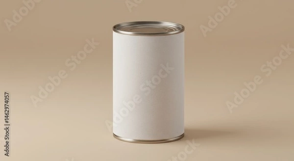 Obraz White Can on Beige Background