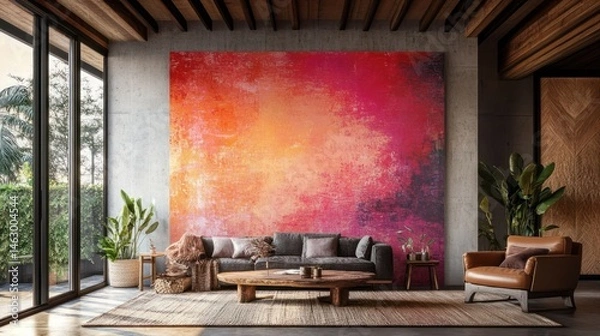 Obraz Abstract art decorates modern living room