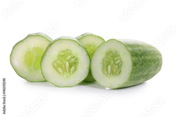 Obraz Cucumber isolated on white background