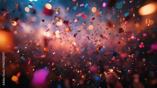 Fototapeta A Celebration of Confetti: A Vivid Display of Festive Joy