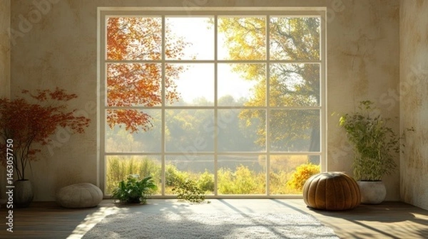 Fototapeta Autumnal Serenity: A Room with a View