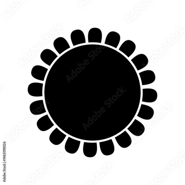 Obraz Sun icon on white background. Vector illustration.