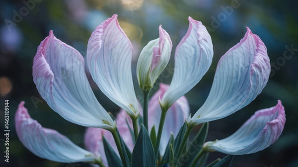 Obraz Delicate pink flowers blooming in soft natural light