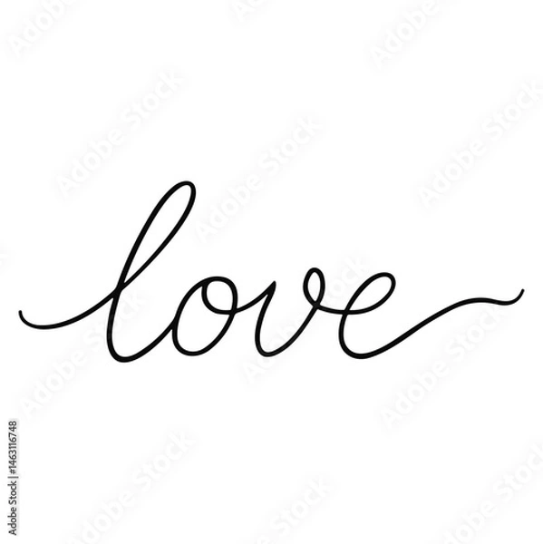 Fototapeta continuous line heart and love divider