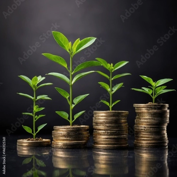 Obraz Eco-Friendly Wealth and Investment Growth: Natural Strategies for Financial Success and Prosperity