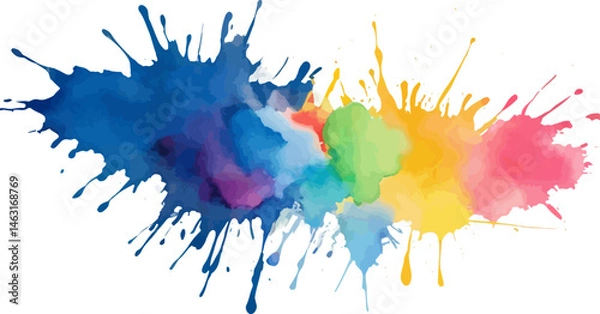 Fototapeta Colorful Abstract Watercolor Paint Splash Background Vector
