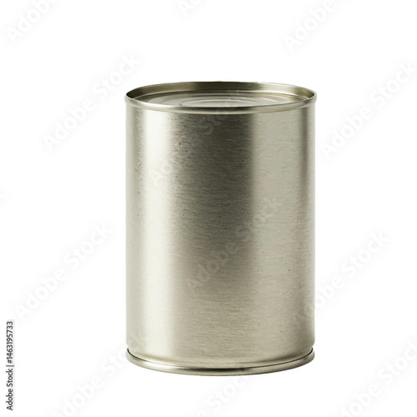 Obraz realistic cylindrical can isolated on white background 