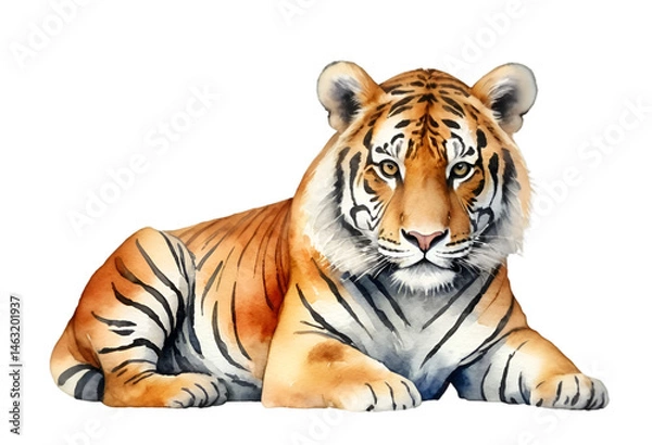 Obraz tiger isolated on transparent background	
