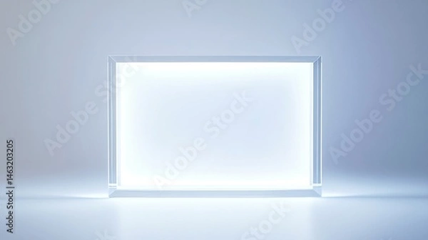 Fototapeta Empty glowing light display