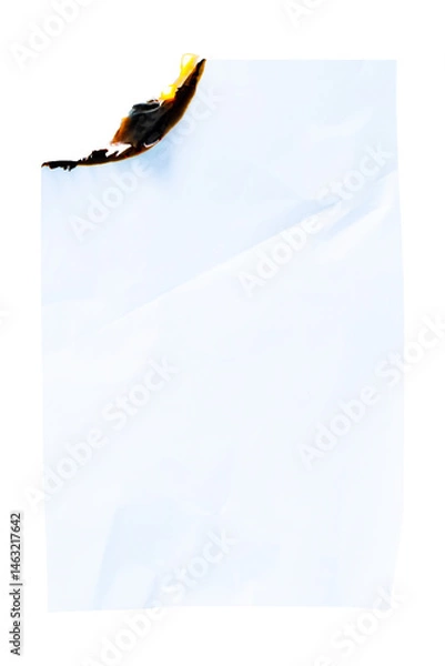 Obraz burnt paper isolated