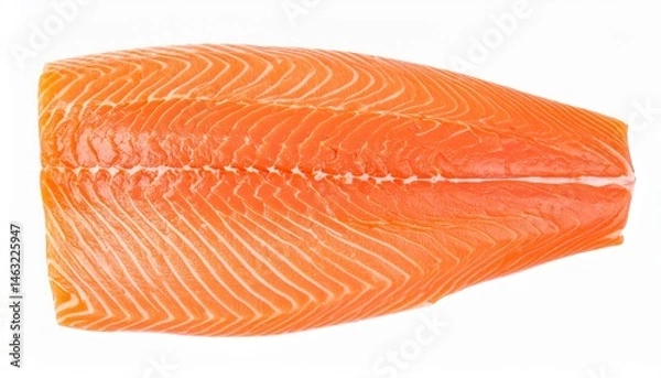 Fototapeta Raw Wild Salmon Fillet with Clipping Path