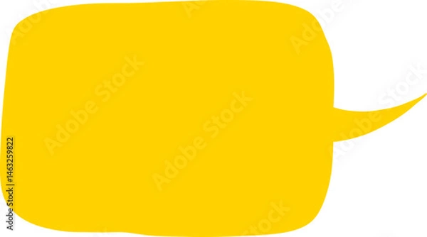 Obraz Comic style yellow speech bubble, cartoon communication concept