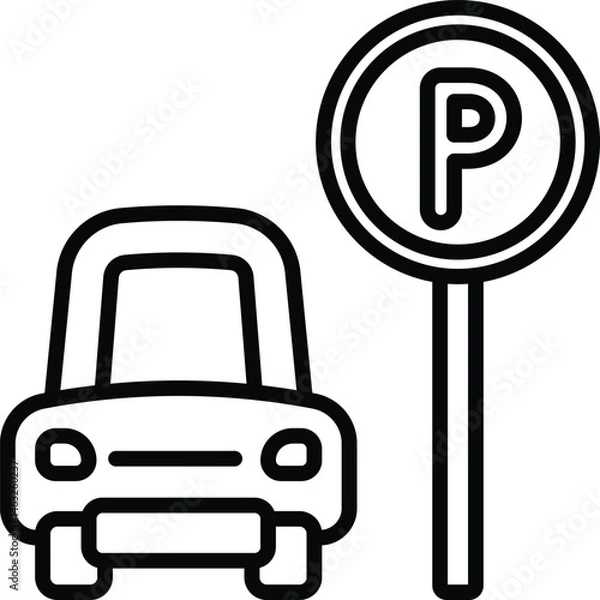 Obraz Car parking sign