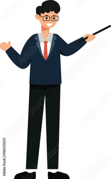 Fototapeta Set of  male school teacher