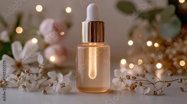 Obraz Elegant skincare product display studio setting cosmetic photography soft focus beauty concept