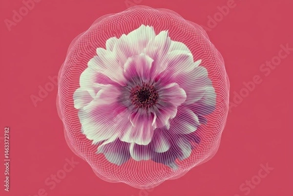 Obraz Intricate floral design encircled by delicate lines.